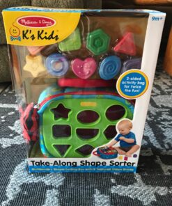 Melissa & Doug K's Kids Take-Along Shape Sorter Baby Toy With 2-Sided Activity Bag and 9 Textured Shape Blocks - Sensory / Travel /Toys For Toddlers And Infants 53 81cPgIcTymL