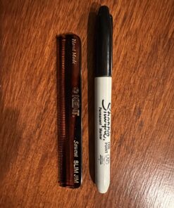 Kent Slim Jim Handmade All Fine Tooth Pocket Comb for Men, Hair Comb Straightener for Everyday Grooming Styling Hair, Mustache and Beard, Use Dry or with Balms, Saw Cut Hand Polished, Made in England 1 Pack 19 81cQGy7VgCL