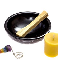 Chakra Energy Balance Kit - Spiritual Cleansing Incense Kit with Chakra Stones Crystal Pendulum, Palo Santo Smudge Stick, Beeswax Candle Votive, and Scrying Bowl Chakra Energy Balance 8 81cR4rZKygL