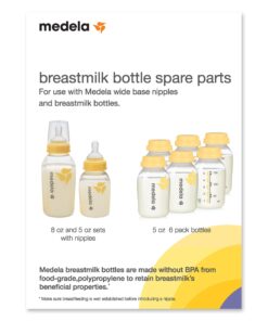 Medela Spare Parts for Breast Milk Bottles, Extra Caps, Lids, Collars, and Discs, Includes Convenient Mesh Bag for Easy Washing, Bottle Spare Parts Made Without BPA 5 81cStFm zaL