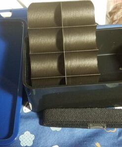 Japanese Traditional Rabbit Blossom Bento Box Set - Square 2 Tier Bento Box, Rice Ball Press, Bento Bag (Blue) 57 81cTBDzlh5L