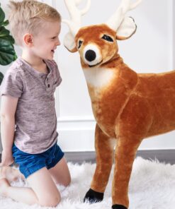 Melissa & Doug Giant Deer - Lifelike Stuffed Animal (over 3 feet long) 21 81cTLrQoWyL 3