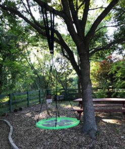 Royal Oak Saucer Tree Swing,Giant 40 Inches with Carabiners and Flags, 700 lb Weight Capacity, Steel Frame, Waterproof, Easy to Install with Step by Step Instructions, Non-Stop Fun! (Green) Green 29 81cU9GqHBRL