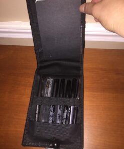 MyArtscape Travel Paint Brush Set, 7 Ultra Short-Handle Brushes with Case Holder - for Watercolor, Gouache and Acrylic - Synthetic Hair - Ideal for Plein Air Painting - Art Supplies 48 81cVBuAzdfL