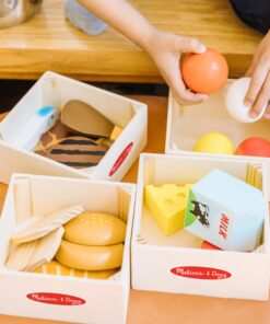 Melissa & Doug Food Groups - 21 Wooden Pieces and 4 Crates, Multi - Play Food Sets For Kids Kitchen, Pretend Food, Toy Food For Toddlers And Kids Ages 3+ 33 81cW7iIKtrL 1