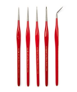 AIT Art Select Micro Detail Brush Set, 5 Miniature Paint Brushes for Fine Detail, Handmade in USA for Trusted Performance, Triangular Handle Design for The Best Grip and Ultimate Precision 31 81cWktfbwL