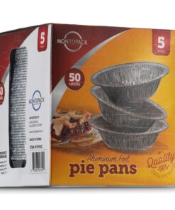 MontoPack Disposable 5 Inch Round Aluminum Foil Pie/Tart Pan, 50 Pack, Oven Safe, Stack & Store, Freeze & Reheat 5 Inch Pie/Tart Pans (50 Pack) 26 81cXeUwXzXL