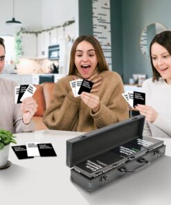 The Big Black Metal Box, Compatible With Cards Against Humanity, Magic The Gathering, MTG, (Game Not Included) | Includes 8 Dividers | (Long Version) Fits up to 1400 Loose Unsleeved Cards The Big Black Metal Box 17 81cYh9e2d2L