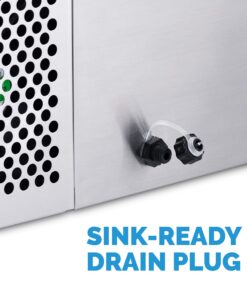 Newair Portable Ice Maker 50 lb. Daily, 12 Cubes in Under 7 Minutes - Compact Countertop Design - 3 Size Bullet Shaped Ice - for Kitchen/Office/RV/Bar - Stainless Steel 27 81cZ8QQPX8L