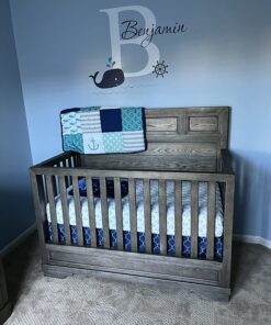 Decalzome Inc Personalized Whale Name Nautical Decor - Nautical Theme Nursery Wall Decals - Baby Shark Wall Decals Room Decor Stickers - Under The Sea Art Mural Vinyl Sticker - Baby Boy & Girl Decor 26 81cZG7LdaL