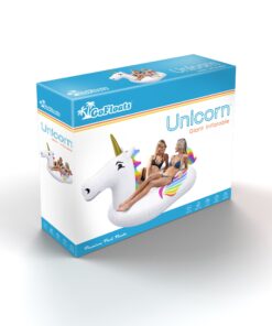 GoFloats Giant Inflatable Pool Floats - Choose Unicorn, Dragon, Flamingo, Swan, or Bull - Includes Drink Float 32 81cbI3rRTpL