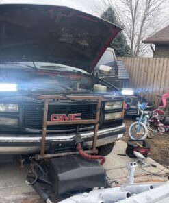 NAOEVO 7 inch LED Light Bar, 240W 24,000LM Offroad Fog/Driving Lights LED Pods with Spot Flood Combo Beam, Waterproof LED Work Lights for Truck Boat UTV ATV Jeep, 2 Pack (White) White 46 81ccGeUNDOL