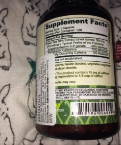 Green Tea Extract 98% Standardized with EGCG | Healthy Weight Support, Metabolism, Energy, Heart Health | Green Tea Capsules are Natural Caffeine Pills with Antioxidant & Free Radical Scavenger 1000mg 37 81ccfjYfqL 1