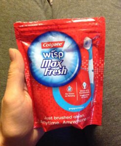 Colgate Wisp Max Fresh Peppermint Mini-Brushes, 24 count 24 Count (Pack of 1) 41 81cednnAMYL