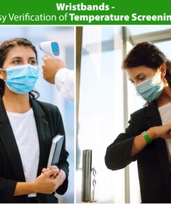 Heavier Tyvek Wristbands 7.5 Mil - Goldistock Select Series Teal (Blue/Green) 500 Count - ¾” Arm Bands - Paper-Like Party Armbands - Fan-Folded (Better Security) - Extra Durable Wrist Bands for Event #06 - Teal 12 81ceexIe8WL