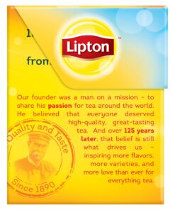 Lipton Family-Sized Black Iced Tea Bags, Cold Brew Unsweetened 22 ct (Pack of 12) 22 Count (Pack of 12) 21 81cf4FLstL