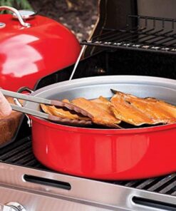 Nordic Ware Indoor/Outdoor Kettle Smoker, 7 by 13 inches, Red 34 81ciMrlibeL