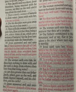 KJV Holy Bible, Giant Print Standard Size Faux Leather Red Letter Edition - Thumb Index & Ribbon Marker, King James Version, Dark Brown 67 81cixnC3WL