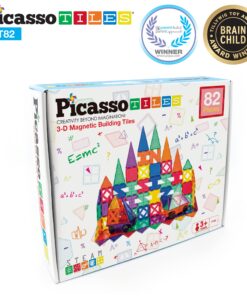 PicassoTiles® PT82 Creativity Set Magnet Building Tiles Clear Color Magnetic 3D Building Block - Creativity Beyond Imagination! Educational, Inspirational, Conventional, Recreational 29 81clVGCl2mL