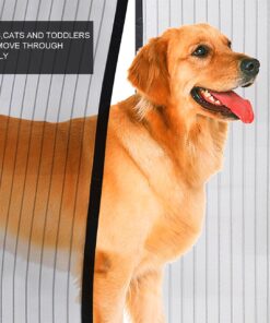 Markline Magnetic Screen Door Heavy Duty Mesh Hands-Free Retractable Full Frame Velcro Fits Door Openings up to 34"x82" MAX 30 81cle3IUpZL