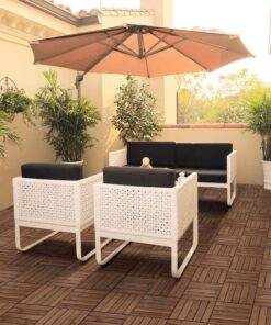 Yaheetech 27PCS Interlocking Patio Deck Tiles 12 x 12in Wood Floor Tiles Outdoor Flooring for Patio Garden Deck Poolside Brown Brown-straight 32 81cnqzfAOlL