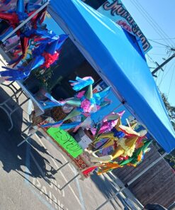 Crown Shades 10x10 Pop up Canopy Outside Canopy, Patented One Push Tent Canopy with Wheeled Carry Bag, Bonus 8 Stakes and 4 Ropes, Blue 73 81cqVIVb5VL