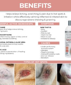 Veterinary Formula Clinical Care Hot Spot & Itch Relief Medicated Shampoo for Dogs and Cats 16oz – Helps Alleviate Sensitive Skin, Scratching, and Licking of Coat 25 81cqdCf0wL