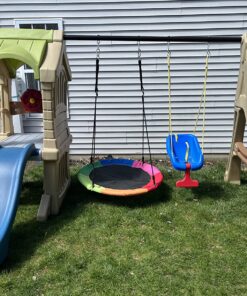 Step2 Play Up Gym Set for Kids, Outdoor Swing Set, Backyard Slide, Swings, Playhouse, & Crawl Space, Two Tier, Easy Set Up, Toddlers Ages 3-6 Years Old 28 81cqkk13aSL