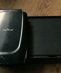 Nutrichef 2-in-1 Panini Press Grill & Griddle | Nonstick Coating, Temperature Control | Multiuse Countertop Sandwich Maker | Removable Drip Tray | 1500W | Compact Electric Griddle | 20.3 x 12.5 x 5.3 46 81cwvTb64xL