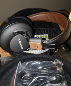 Avantree Audition - Bluetooth Over-Ear Headphones with Long-Lasting Durable Build, Built-in Mic, 40h Battery Life and Wireless or Wired Modes for Phone, PC & Laptop Black, Red 59 81cxQvB68gL