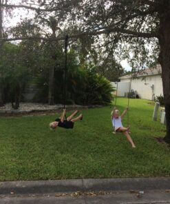 Squirrel Products Heavy Duty Plastic Tree Swing - Single Disc Rope Swing with Leg Protectors - Additions & Replacements - Outdoor Play Equipment - Green 31 81cy0BK6iL