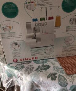 SINGER | ProFinish 14CG754 2-3-4 Thread Serger with Adjustable Stitch Length, & Differential Feed - Sewing Made Easy,White 85 81cyw9or23L