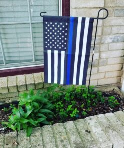 ERT Thin Blue Line Garden Flag Double sided 12.5 x 18 Inch Police Flag American Flag Made by Oxford lawn decoration 23 81cz 14SGAL