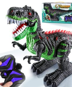 TEMI 8 Channels 2.4G Remote Control Dinosaur Toys for Kids 3 4 5 6 7 Years, Electric Stunt RC Walking T- Rex Toy with Lights and Sounds Powered by Rechargeable Battery, Gift for Boys 1 pack with remote 30 81d4SCs0BDL