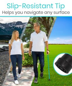 Vive Folding Cane - Foldable Walking Cane for Men, Women - Fold-up, Collapsible, Lightweight, Adjustable, Portable Hand Walking Stick - Balancing Mobility Aid - Sleek, Comfortable T Handles (Teal) Teal 26 81d4d0kfM1L