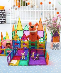 Children Hub 60pcs Magnetic Tiles Set - 3D Magnet Building Blocks - Premium Quality Educational Toys for Your Kids - Upgraded Version with Strong Magnets - Creativity, Imagination, Inspiration 17 81d4yZNVb5L