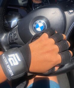 Fit Active Sports New Ventilated Weight Lifting Workout Gloves with Built-in Wrist Wraps for Men and Women - Great for Gym Fitness, Cross Training, Hand Support & Weightlifting. Large 39 81d58MwKU9L