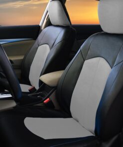 Alternative view of FH Group Car Seat Covers Gray Full Set Faux Leather - Universal Fit, Automotive Seat Covers, Low Back Front Seat Covers, Airbag Compatible, Split Bench Rear Seat Cover, Car Seat Cover for SUV, Sedan