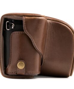MegaGear "Ever Ready" Leather Camera Case – Easy to Install, Tripod and Peripheral Friendly Accessory – Compatible with Sony Alpha A6000, A6300 (Dark Brown) Dark Brown 28 81d8U9xJeSL