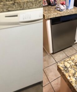 EZ FAUX DECOR Peel & Stick Faux Stainless Steel | Refrigerator Wrap | Cover for Dishwashers & Appliances | Self Adhesive Stainless Contact Vinyl Paper 36 in x 144 in (12ft) 44 81d9Wh713L