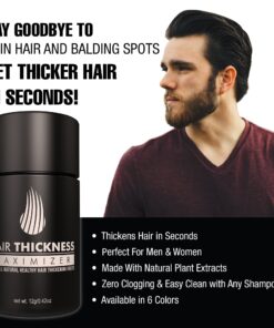 Alternative view of Hair Fibers For Thinning Hair For Women and Men. Hair Building Fibers. Unscented Plant Based Hair Loss Concealing Fillers for Instant Thickening of Balding, Receding Hair Spots, Scalp - Black