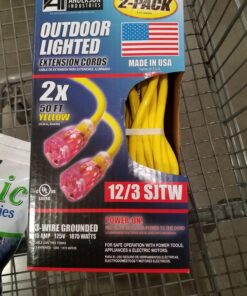 US Wire and Cable 74050, 50ft, Yellow, 50 Foot 50 ft 15 81dBX016SfL