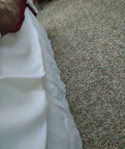 Biscaynebay Wrap Around Bed Skirts for Queen Beds 15" Drop, Ivory Adjustable Elastic Dust Ruffles Easy Fit Wrinkle & Fade Resistant Silky Luxurious Fabric Machine Washable Queen-15" Drop 32 81dCiuguzML