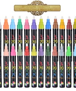 MRNKI Liquid Chalk Markers 24 Color Branch Erasable Chalk Marker for Kids with Smooth Boards and More 23 81dDa6uKO9L