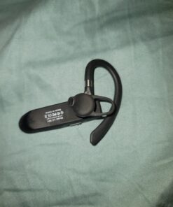 New bee Bluetooth Earpiece V5.0 Wireless Handsfree Headset with Microphone 24 Hrs Driving Headset 60 Days Standby Time for iPhone Android Samsung Laptop Trucker Driver (Black) Black 35 81dEV946rxL