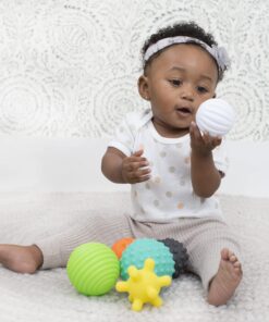 Infantino Textured Multi Ball Set - Toy for Sensory Exploration and Engagement for Ages 6 Months and up, 6 Piece Set 26 81dF65dvD9L