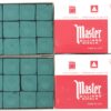 Made in the USA - 2 Boxes of Master Chalk - 24 Pieces for Pool Cues and Billiards Sticks Tips Forest Green