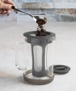 Primula Pace Cold Brew Iced Coffee Maker with Durable Glass Pitcher and Airtight Lid, Dishwasher Safe, Perfect 6 Cup Size, 1.6 Qt, Black 22 81dGRt82YkL