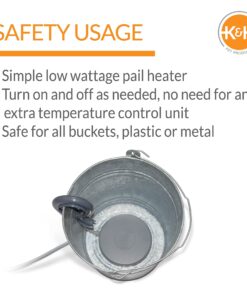 K&H Pet Products Perfect Bucket Heater w/ Cord Clip Gray 5" 80W 32 81dHupBZFVL