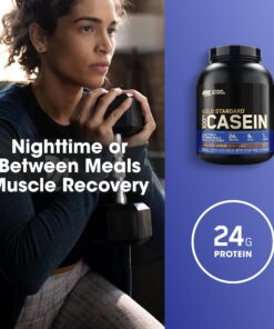 Optimum Nutrition Gold Standard 100% Micellar Casein Protein Powder, Slow Digesting, Helps Keep You Full, Overnight Muscle Recovery, Chocolate Supreme, 4 Pound (Packaging May Vary) 25 Servings (Pack of 1) 25 81dJJFTwWrL